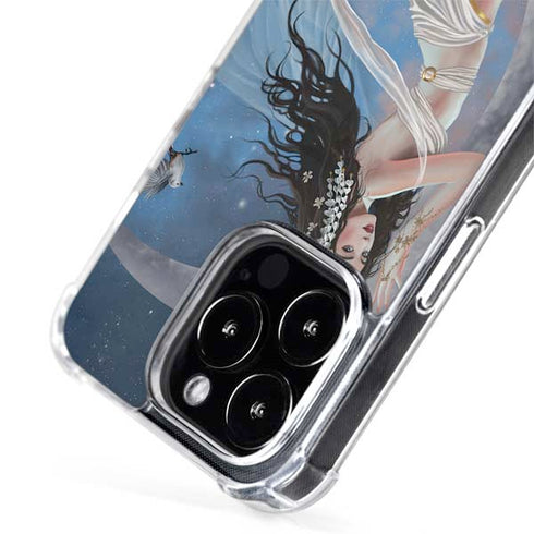 Fairy on Moon with Birds by Nene Thomas iPhone 15 Pro MagSafe Case